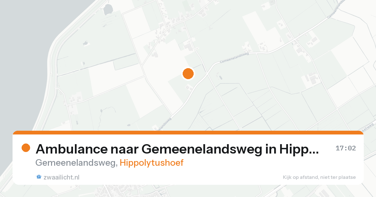 Ambulance naar Gemeenelandsweg in Hippolytushoef — 23 aug 2026