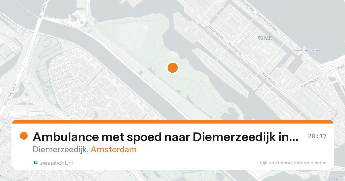 Ambulance met spoed naar Diemerzeedijk in Amsterdam — 17 aug 2026