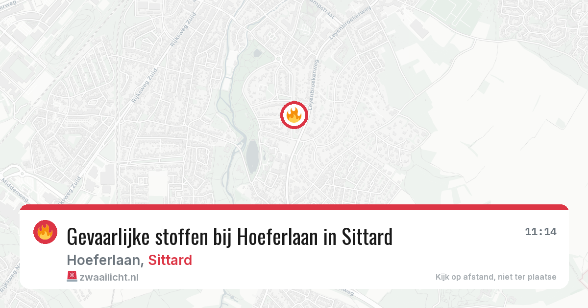 Gevaarlijke stoffen bij Hoeferlaan in Sittard — 1 jun 2026