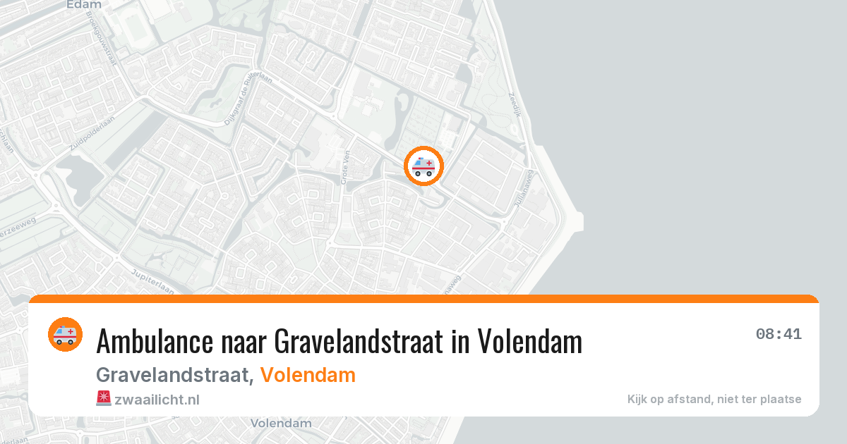 Ambulance naar Gravelandstraat in Volendam — 15 jul 2026