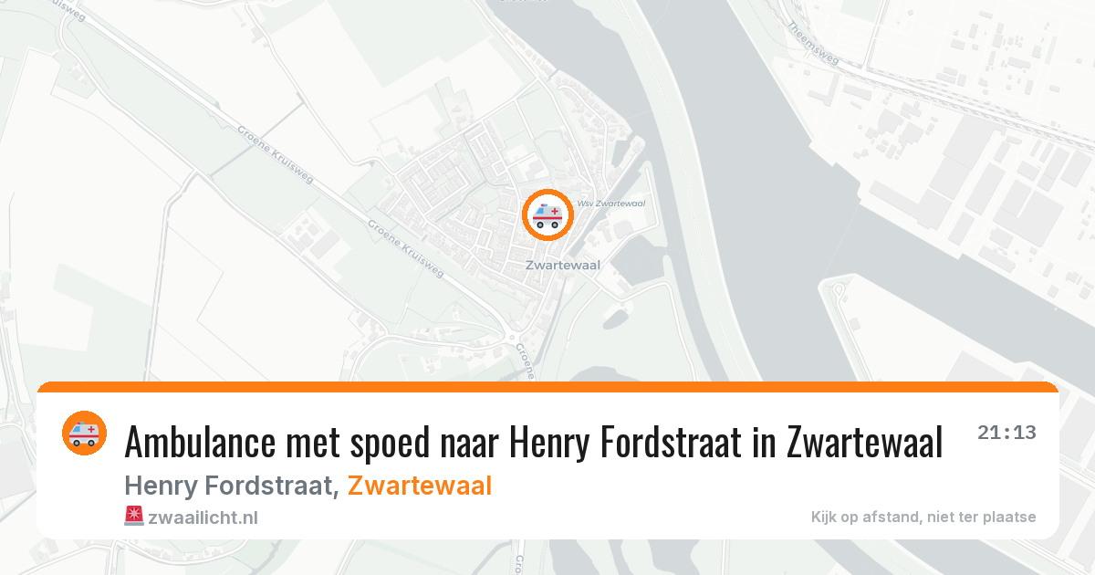 Ambulance met spoed naar Henry Fordstraat in Zwartewaal — 9 jun 2026