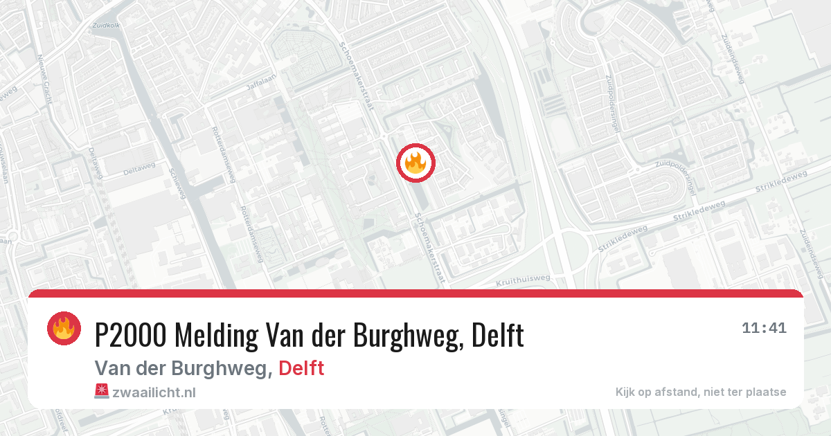 P2000 Melding Van der Burghweg, Delft — 30 jan 2026