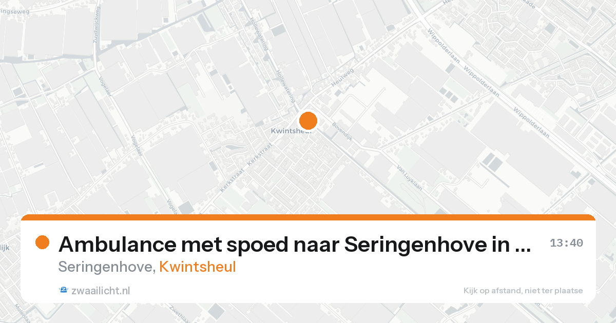 Ambulance met spoed naar Seringenhove in Kwintsheul — 21 aug 2026