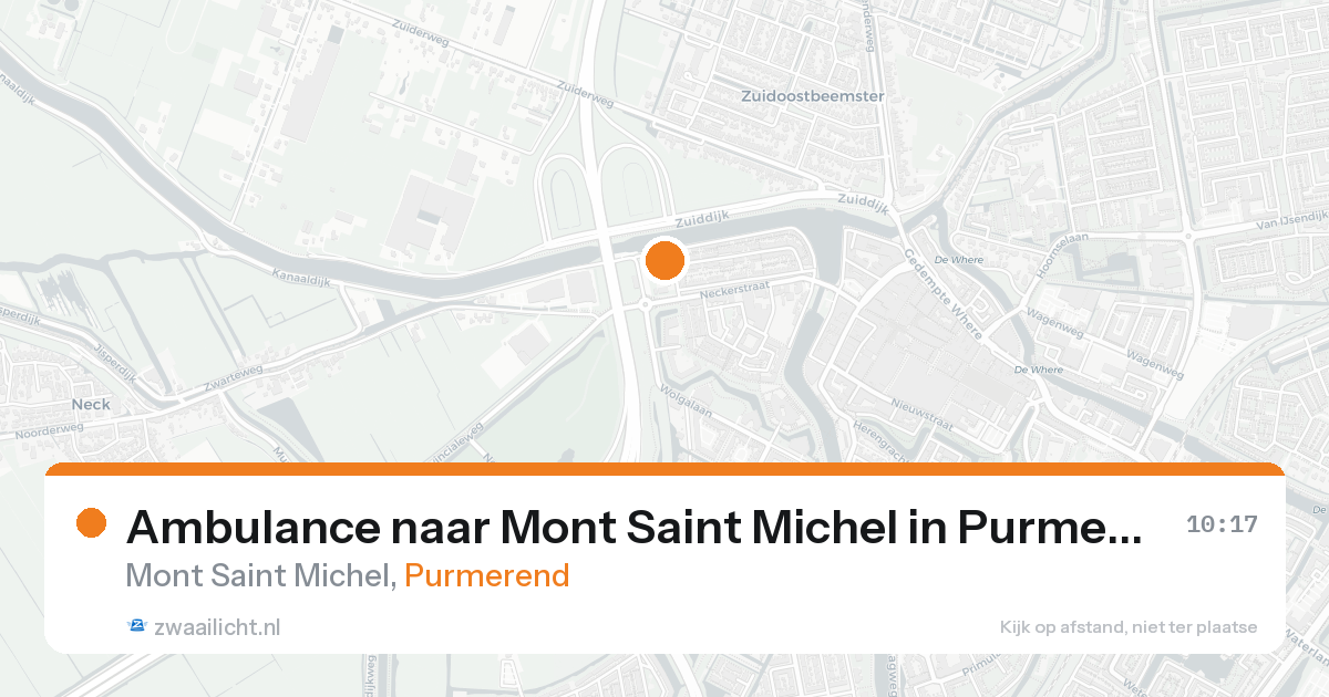 Ambulance naar Mont Saint Michel in Purmerend — 23 aug 2026