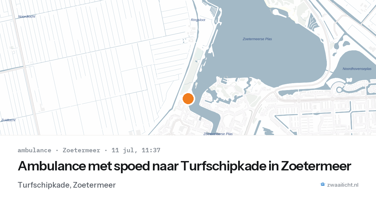 Ambulance met spoed naar Turfschipkade in Zoetermeer — 11 jul 2026
