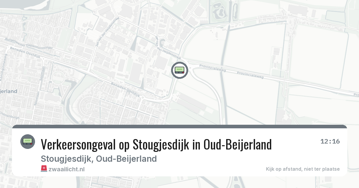 Verkeersongeval op Stougjesdijk in Oud-Beijerland — 10 mrt 2026