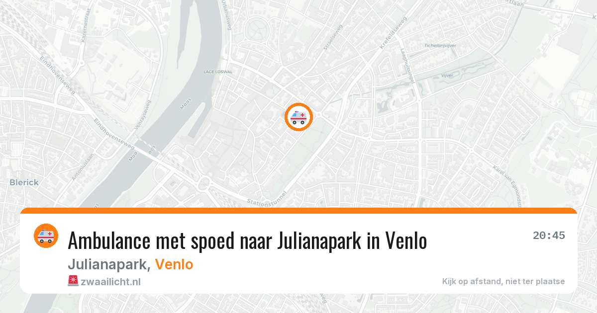 Ambulance met spoed naar Julianapark in Venlo — 4 jul 2026