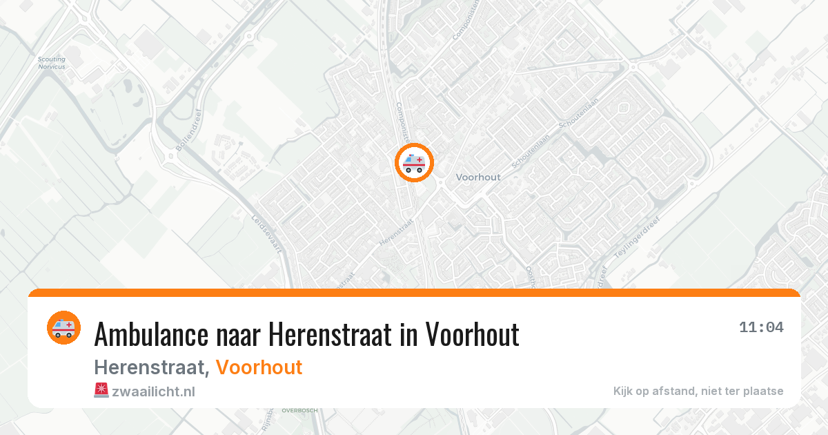 Ambulance naar Herenstraat in Voorhout — 18 jun 2026