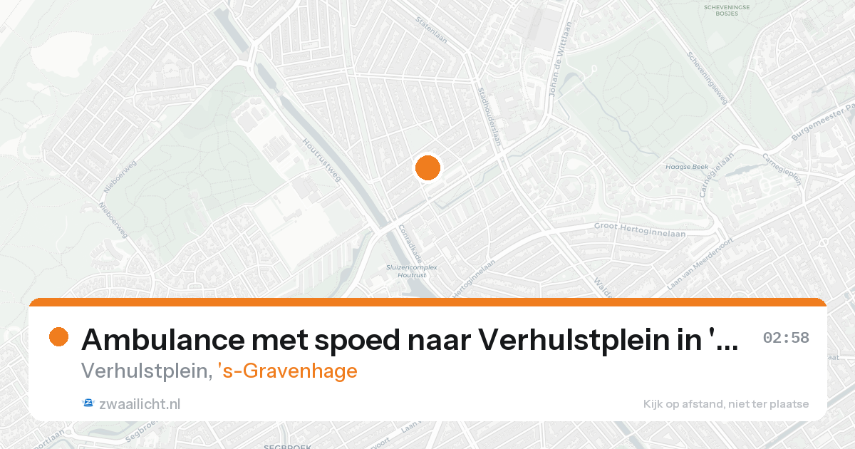 Ambulance met spoed naar Verhulstplein in 's-Gravenhage — 21 mei 2026
