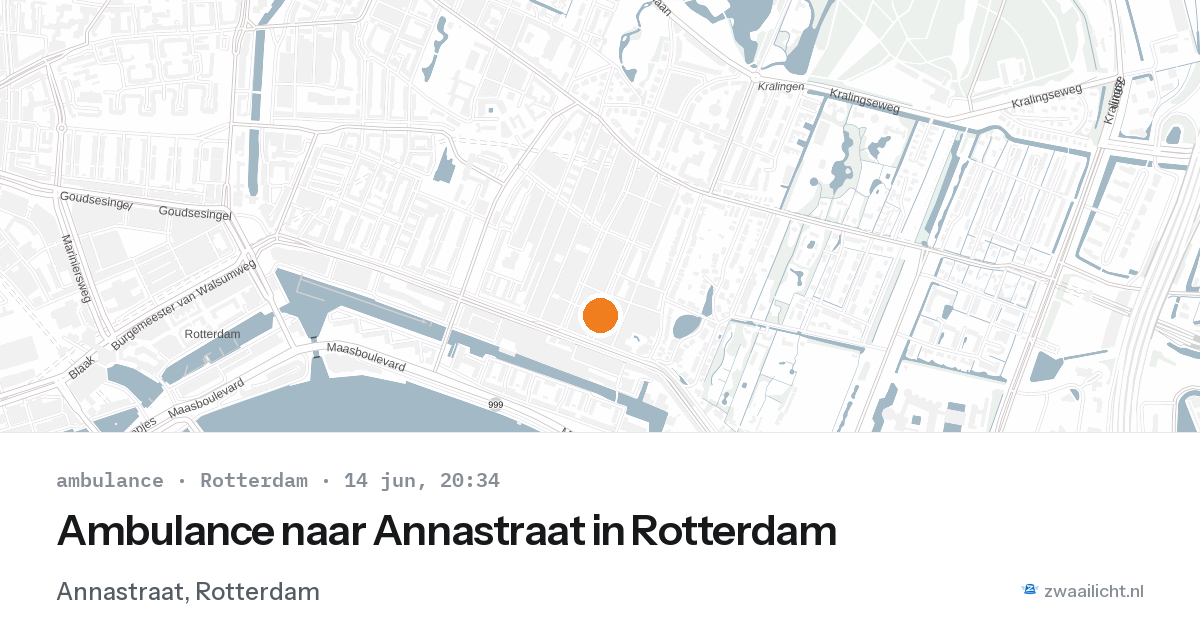 Ambulance naar Annastraat in Rotterdam — 14 jun 2026