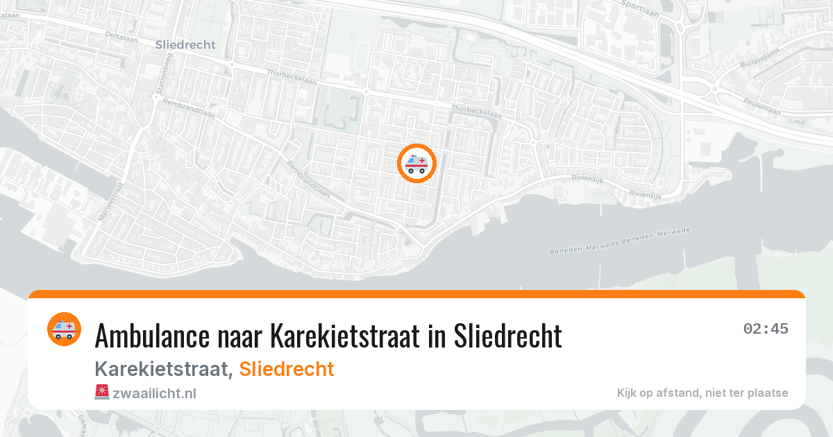 Ambulance naar Karekietstraat in Sliedrecht — 24 mrt 2026