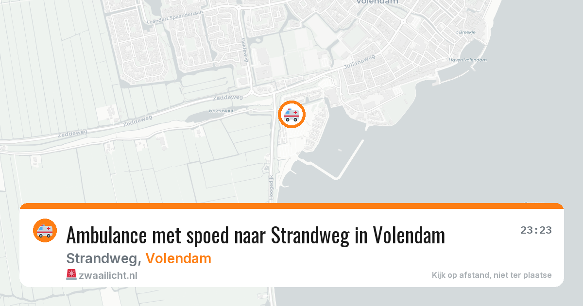 Ambulance met spoed naar Strandweg in Volendam — 8 aug 2026