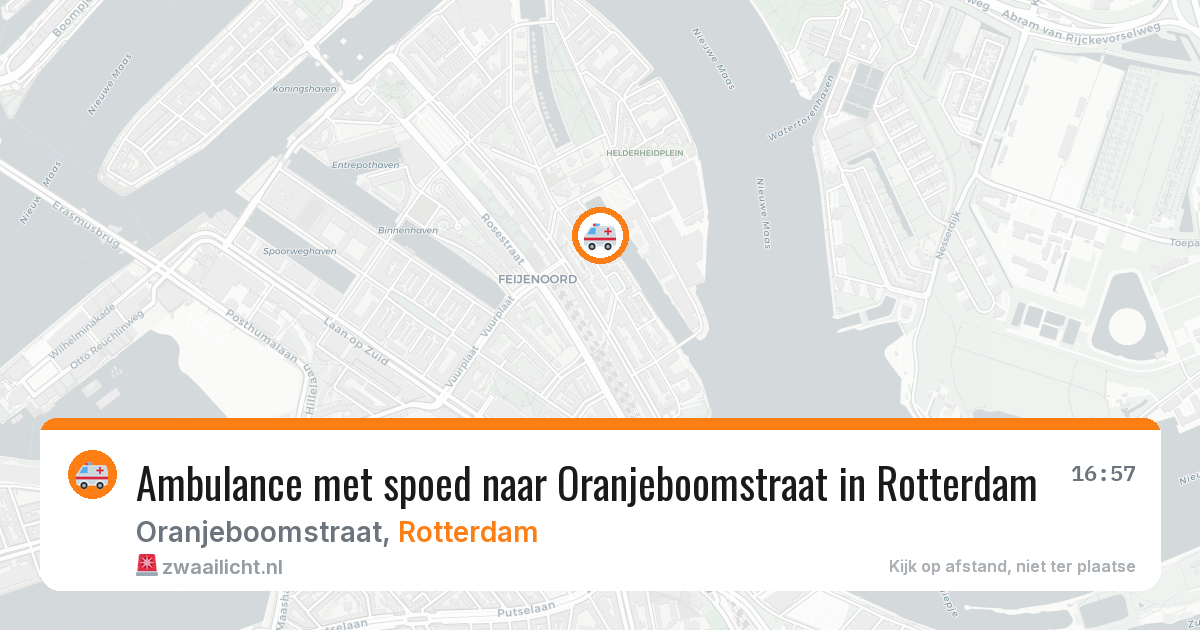 Ambulance met spoed naar Oranjeboomstraat in Rotterdam — 8 apr 2026