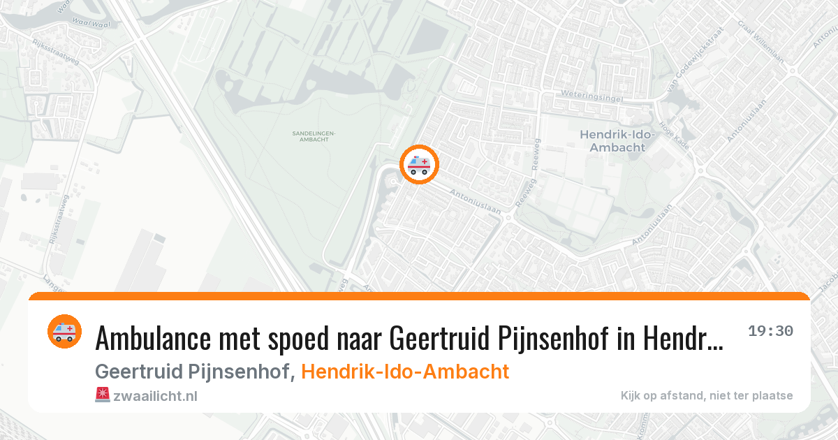 Ambulance met spoed naar Geertruid Pijnsenhof in Hendrik-Ido-Ambacht — 27 mei 2026