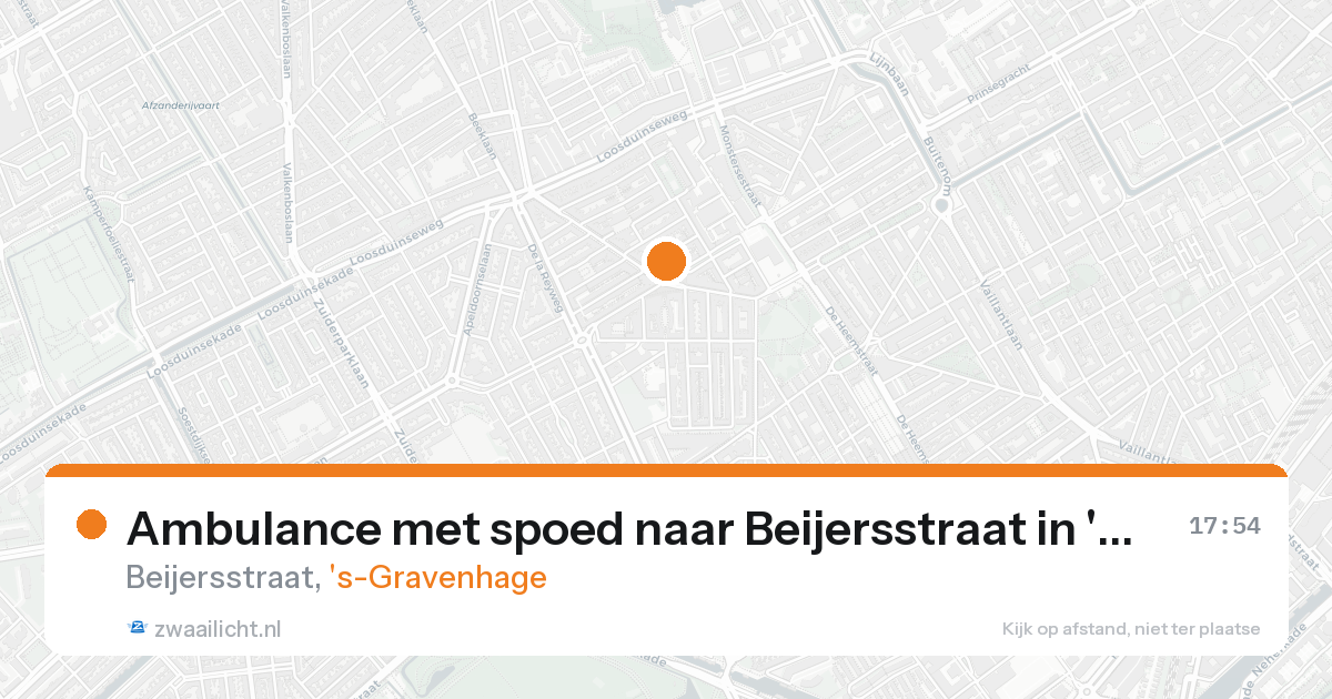 Ambulance met spoed naar Beijersstraat in 's-Gravenhage — 24 aug 2026