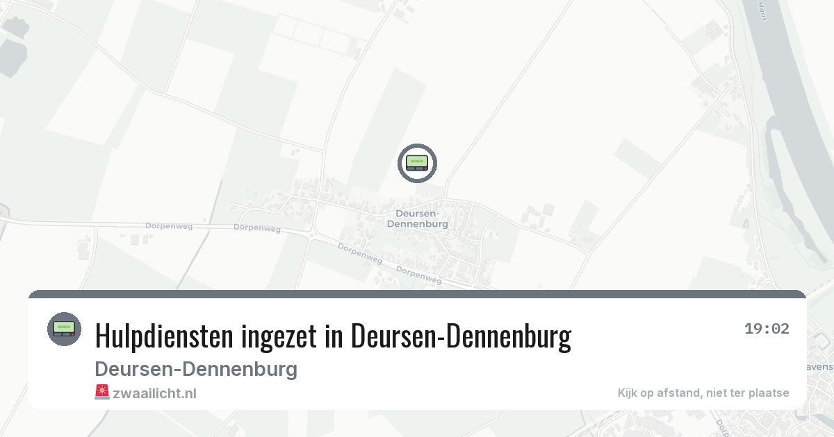 Hulpdiensten ingezet in Deursen-Dennenburg — 6 feb 2026 | 🚨 Zwaailicht.nl