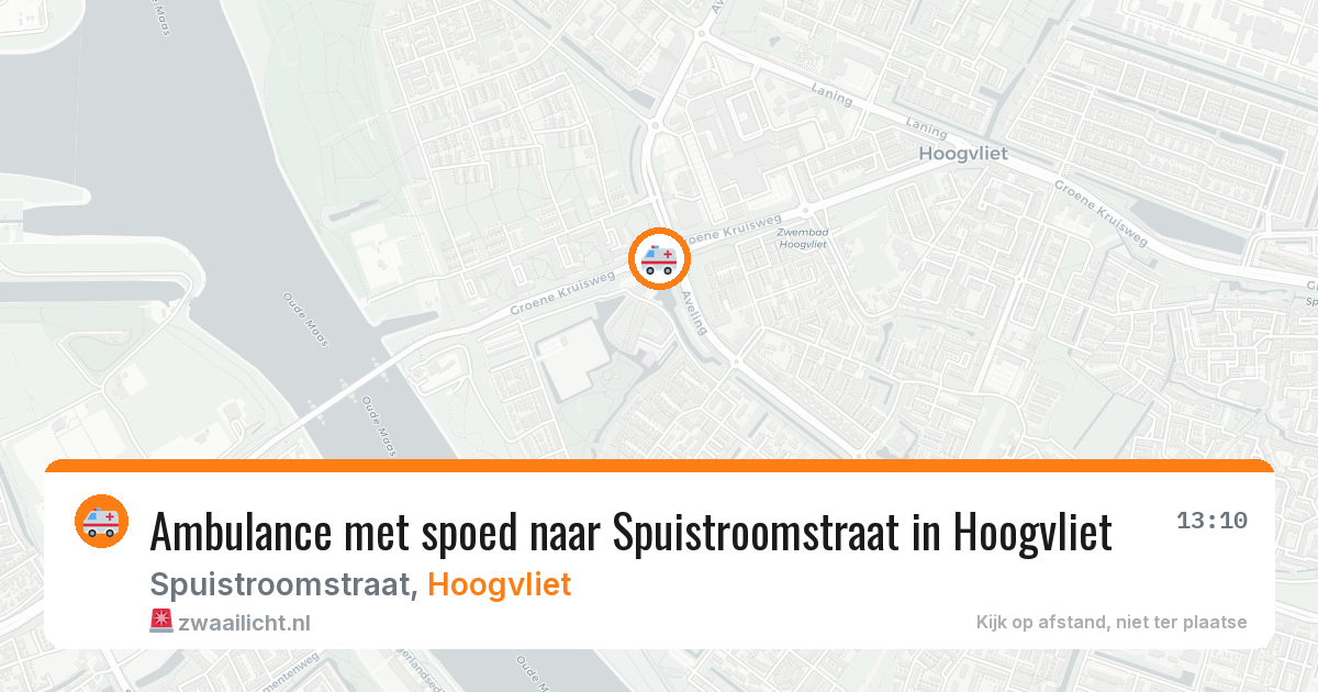 Ambulance met spoed naar Spuistroomstraat in Hoogvliet — 11 jul 2026