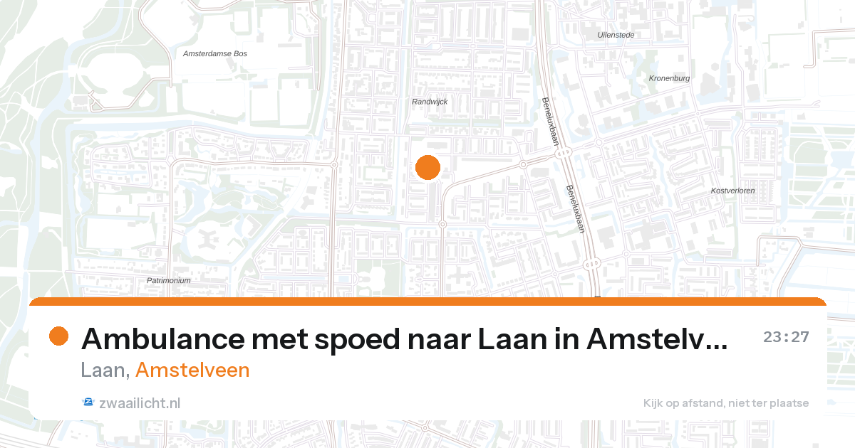 Ambulance met spoed naar Laan in Amstelveen — 22 jun 2026