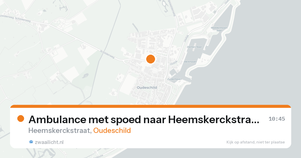 Ambulance met spoed naar Heemskerckstraat in Oudeschild — 7 feb 2026