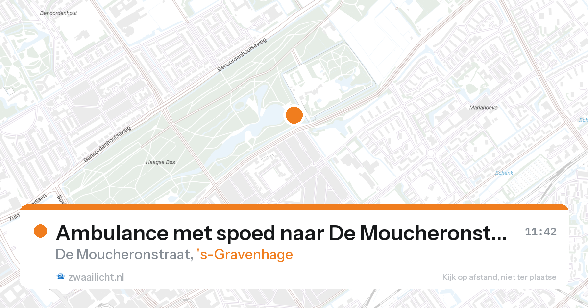 Ambulance met spoed naar De Moucheronstraat in 's-Gravenhage — 28 aug 2026