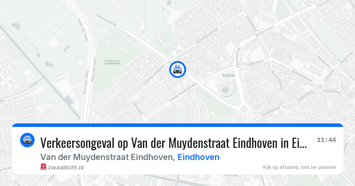 Verkeersongeval op Van der Muydenstraat Eindhoven in Eindhoven — 6 mei 2026