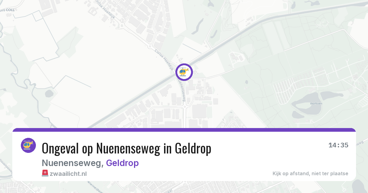 Ongeval op Nuenenseweg in Geldrop — 18 jul 2026