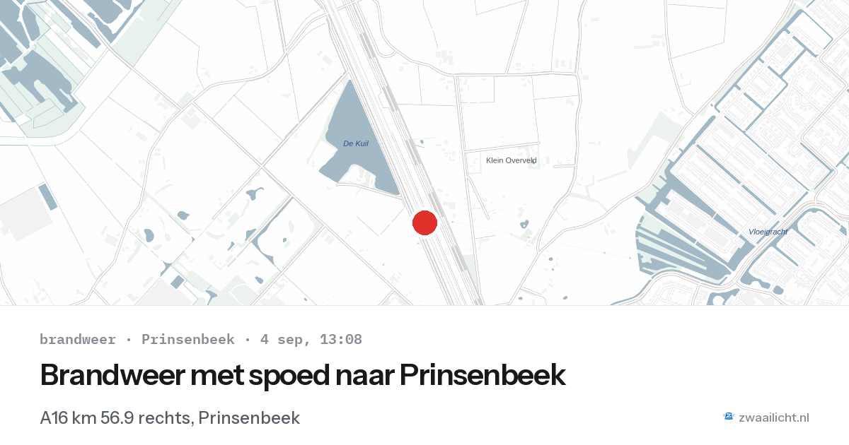 Brandweer met spoed naar Prinsenbeek — 4 sep 2026 | 🚨 Zwaailicht.nl
