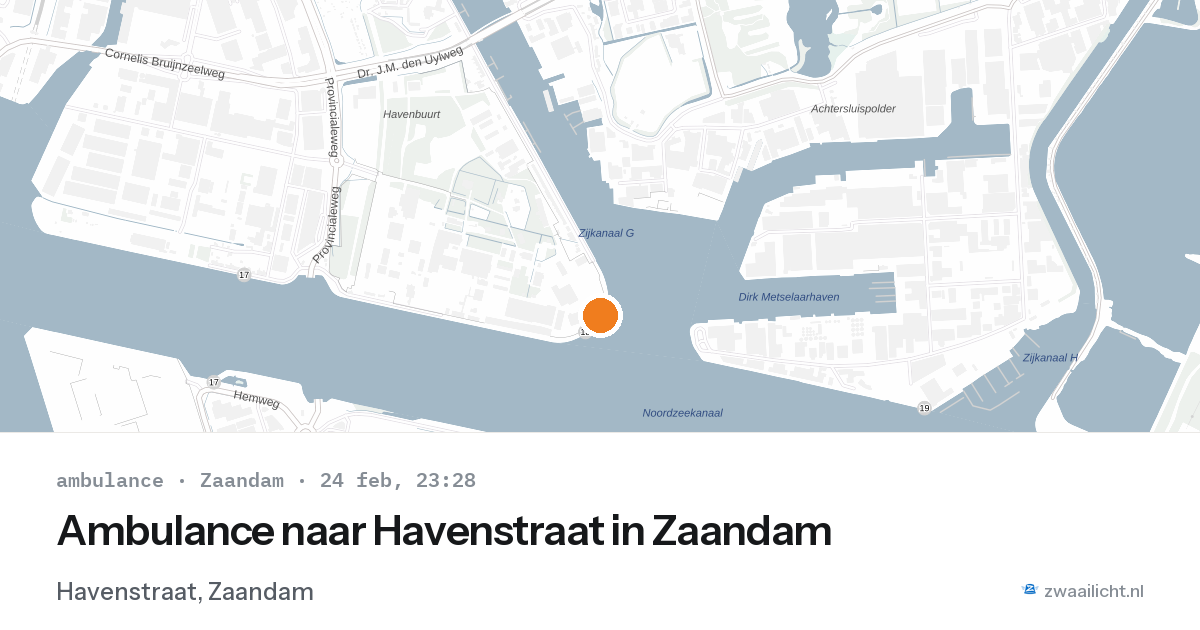Ambulance naar Havenstraat in Zaandam — 24 feb 2026