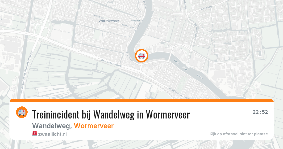 Treinincident bij Wandelweg in Wormerveer — 30 jun 2026
