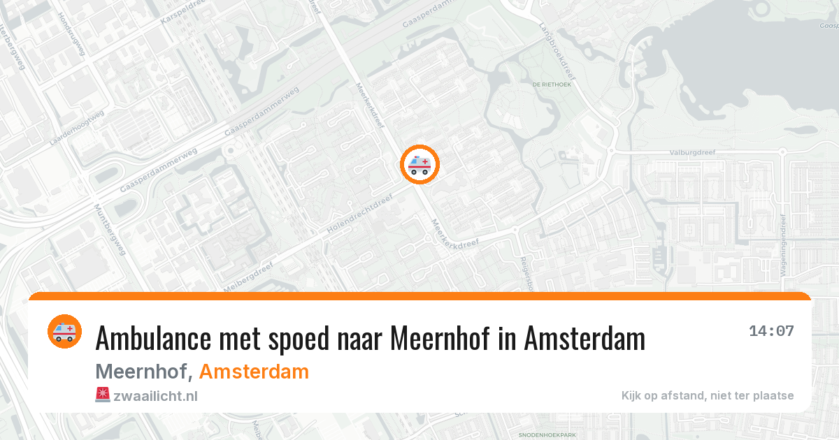 Ambulance met spoed naar Meernhof in Amsterdam — 28 mrt 2026