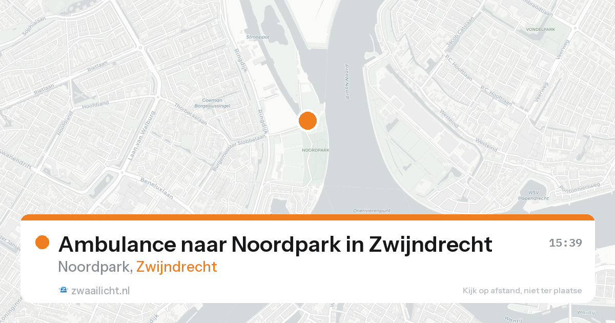 Ambulance naar Noordpark in Zwijndrecht — 25 aug 2026