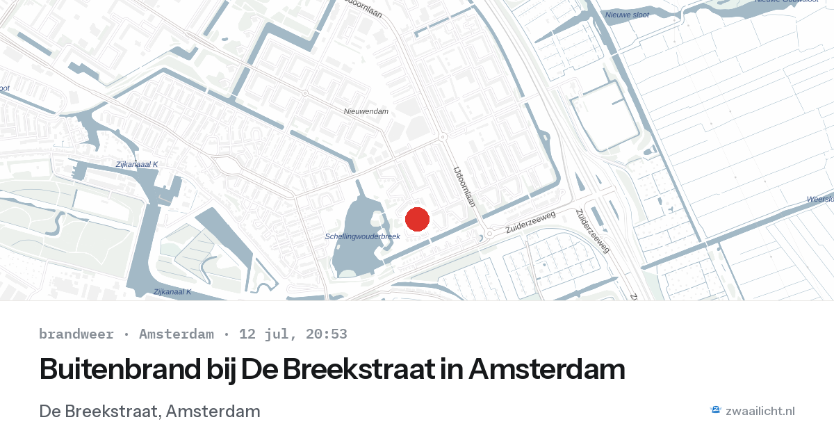 Buitenbrand bij De Breekstraat in Amsterdam — 12 jul 2026