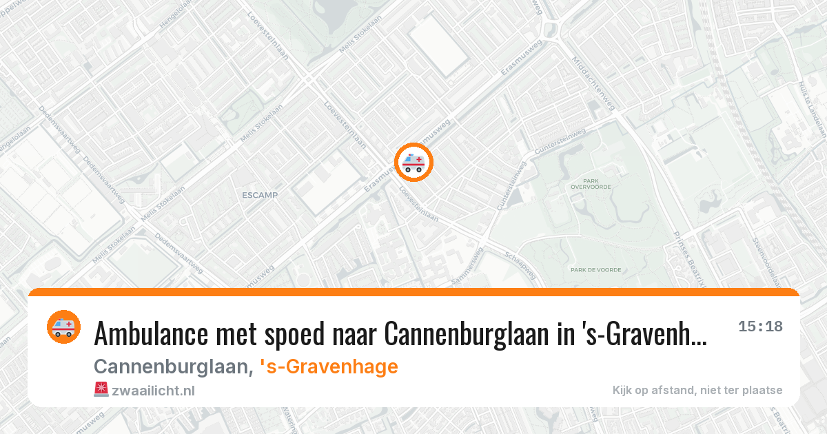 Ambulance met spoed naar Cannenburglaan in 's-Gravenhage — 31 jul 2026