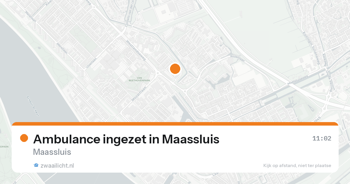 Ambulance ingezet in Maassluis — 16 aug 2026 | 🚨 Zwaailicht.nl