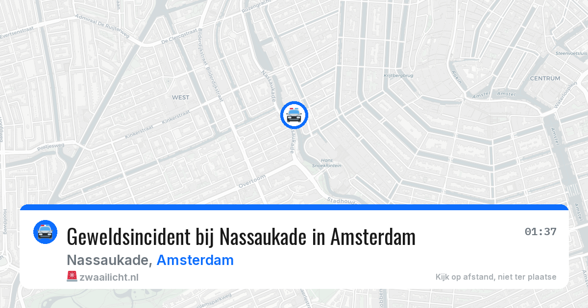 Geweldsincident bij Nassaukade in Amsterdam — 16 jul 2026