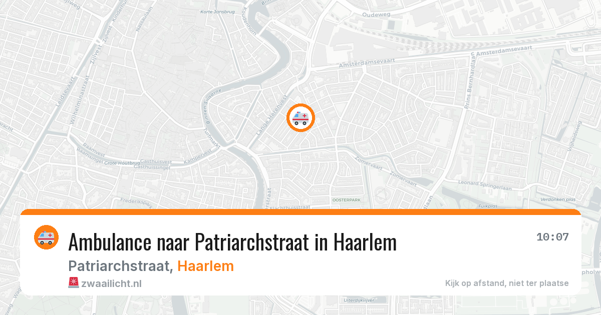 Ambulance naar Patriarchstraat in Haarlem — 28 jun 2026