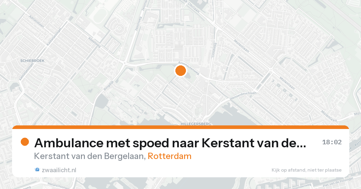 Ambulance met spoed naar Kerstant van den Bergelaan in Rotterdam — 23 aug 2026