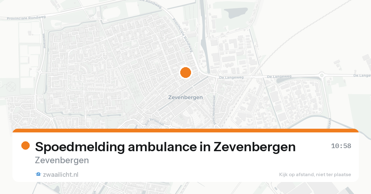 Spoedmelding ambulance in Zevenbergen — 19 jun 2026