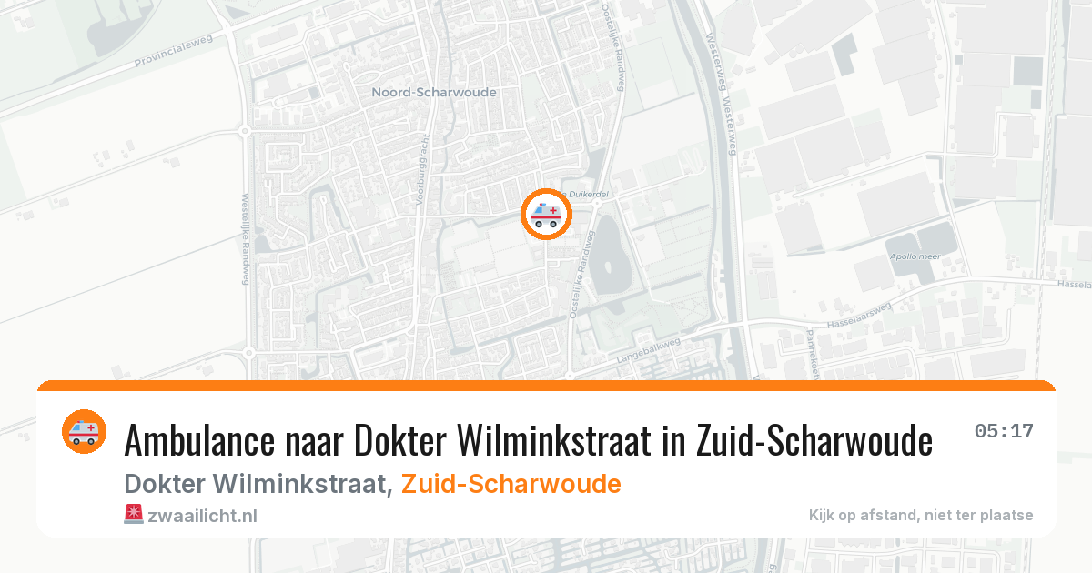 Ambulance naar Dokter Wilminkstraat in Zuid-Scharwoude — 12 aug 2026