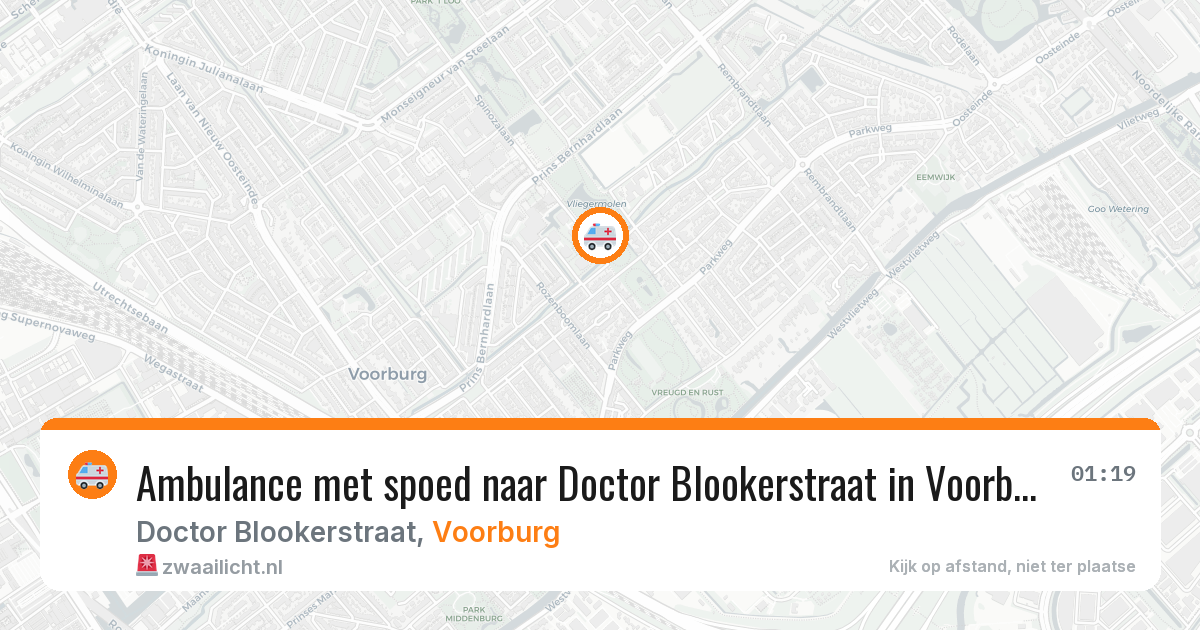 Ambulance met spoed naar Doctor Blookerstraat in Voorburg — 21 jun 2026