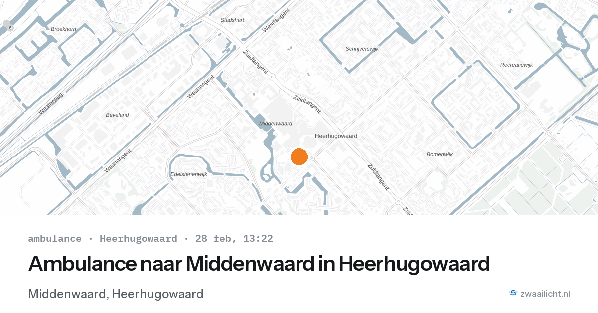 Ambulance naar Middenwaard in Heerhugowaard — 28 feb 2026