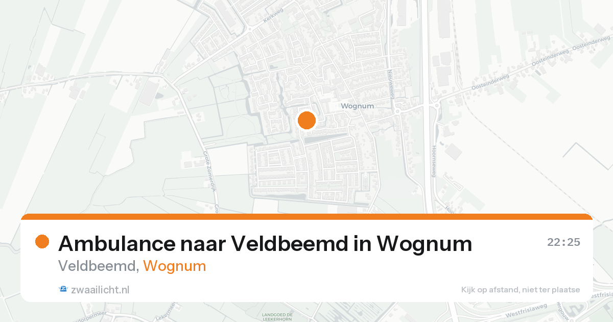 Ambulance naar Veldbeemd in Wognum — 7 jun 2026