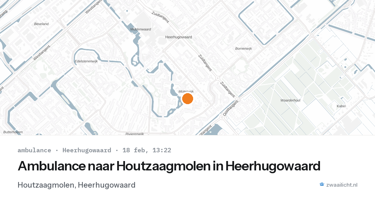 Ambulance naar Houtzaagmolen in Heerhugowaard — 18 feb 2026