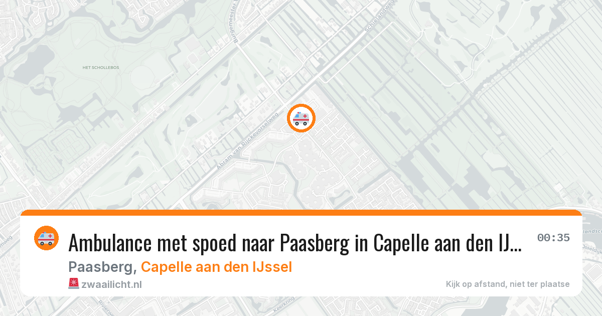 Ambulance met spoed naar Paasberg in Capelle aan den IJssel — 3 aug 2026