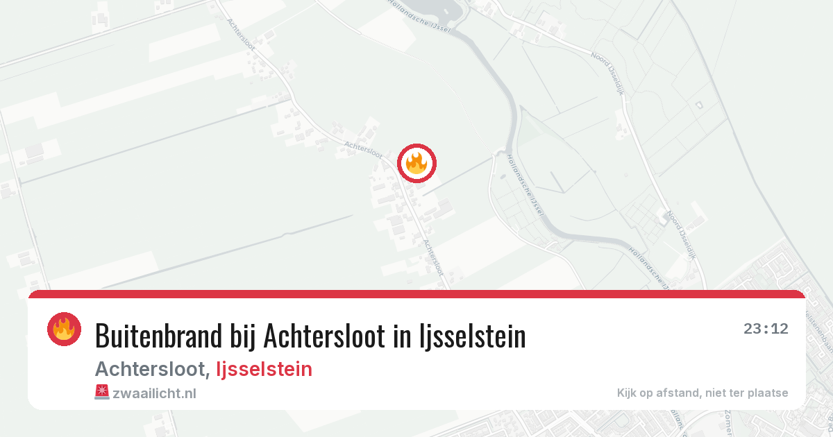Buitenbrand bij Achtersloot in Ijsselstein — 28 mei 2026