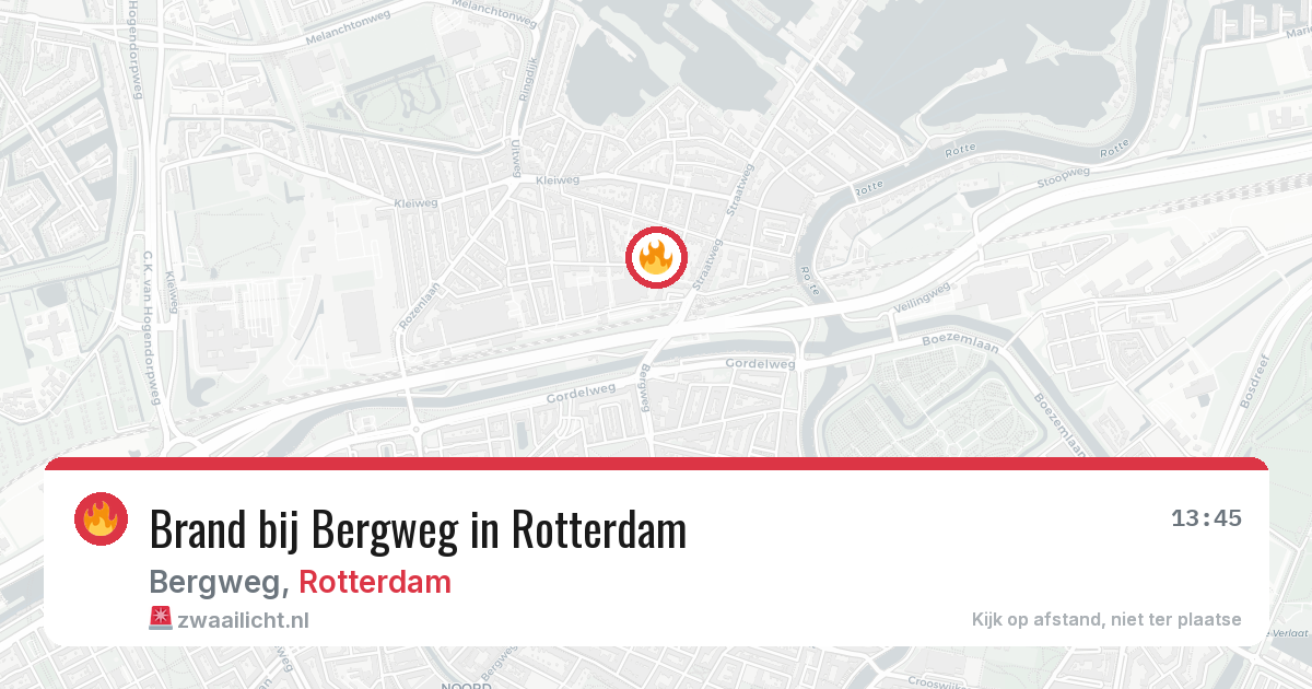Brand bij Bergweg in Rotterdam — 27 jul 2026