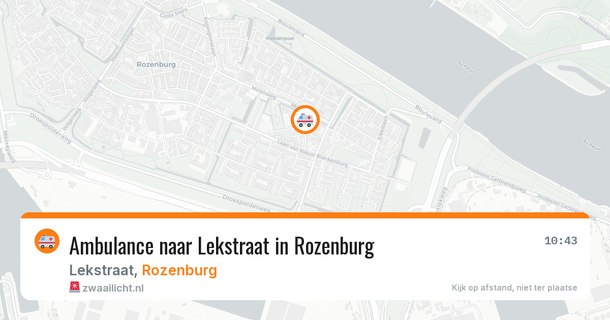 Ambulance naar Lekstraat in Rozenburg — 18 jun 2026