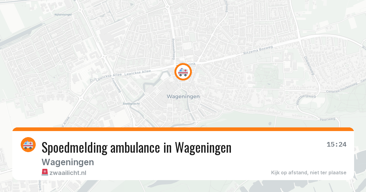 Spoedmelding ambulance in Wageningen — 8 apr 2026