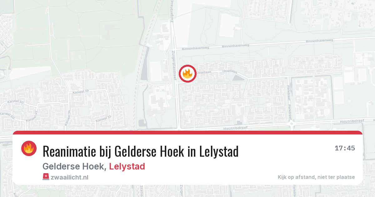 Reanimatie bij Gelderse Hoek in Lelystad — 3 mrt 2026