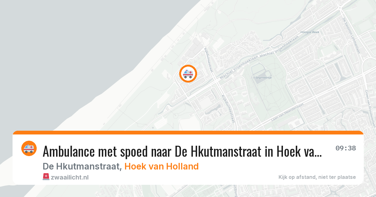 Ambulance met spoed naar De Hkutmanstraat in Hoek van Holland — 29 jun 2026